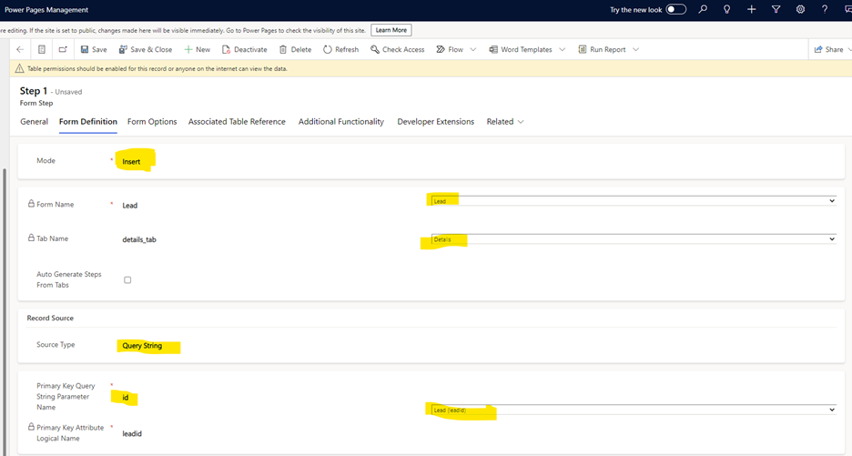 How to Map Power Pages to Leads Entity (5)