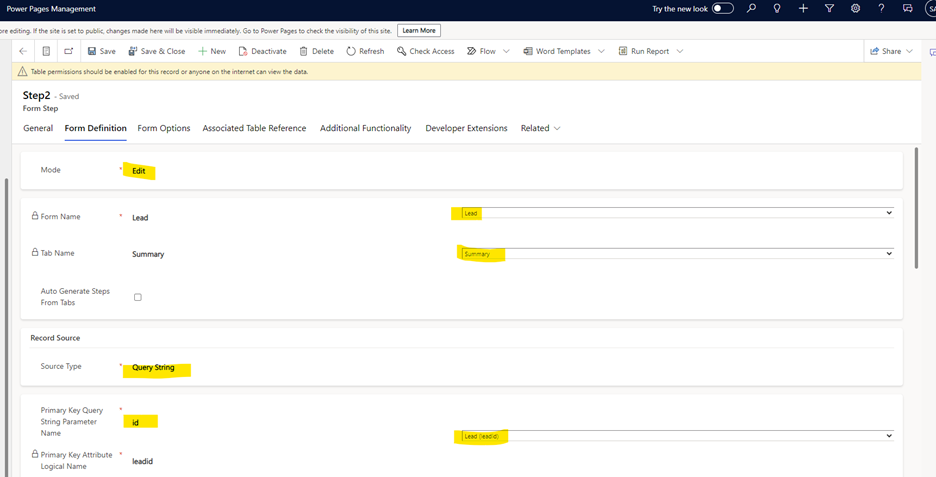 How to Map Power Pages to Leads Entity (7)