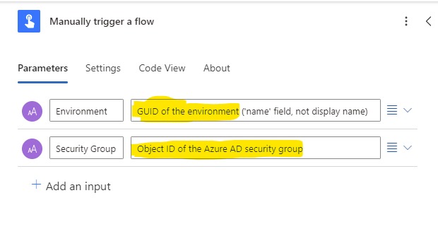 Step 2 Create a Manually Trigger a Flow