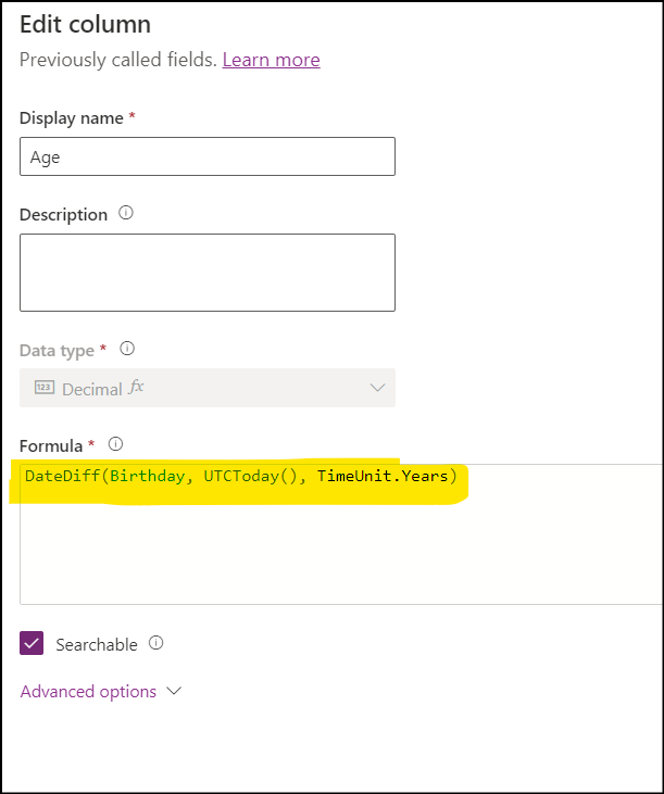 Adding the Power Fx Formula column3